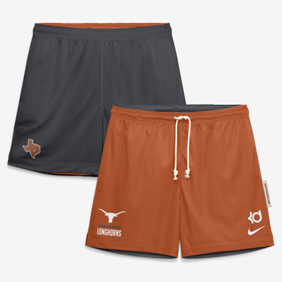 Kevin Durant Texas Longhorns Nike Courtside Reversible Dri-FIT Shorts - Texas Orange/Gray