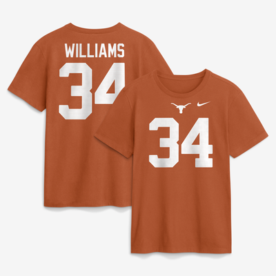 Ricky Williams Texas Longhorns Nike Name & Number T-Shirt - Texas Orange