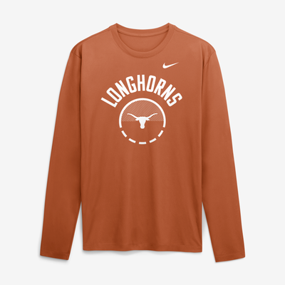 Texas Longhorns Nike 2026 Courtside Basketball Shootaround Legend Dri-FIT Long Sleeve T-Shirt - Texas Orange