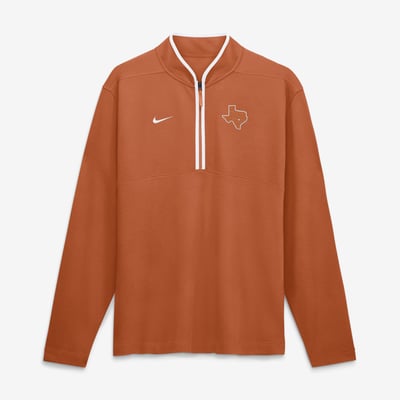  Texas Longhorns Nike Courtside Victory Dri-FIT Half-Zip Pullover - Texas Orange