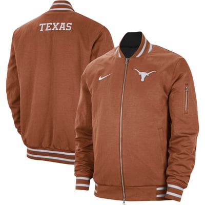 Texas Longhorns Nike Full-Zip Bomber Jacket - Texas Orange