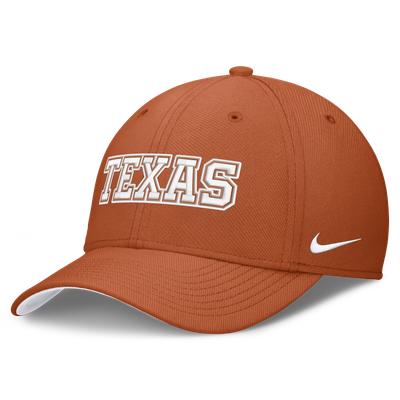  Texas Longhorns Nike Primetime Team Rise Dri-FIT SwooshFlex Hat - Texas Orange