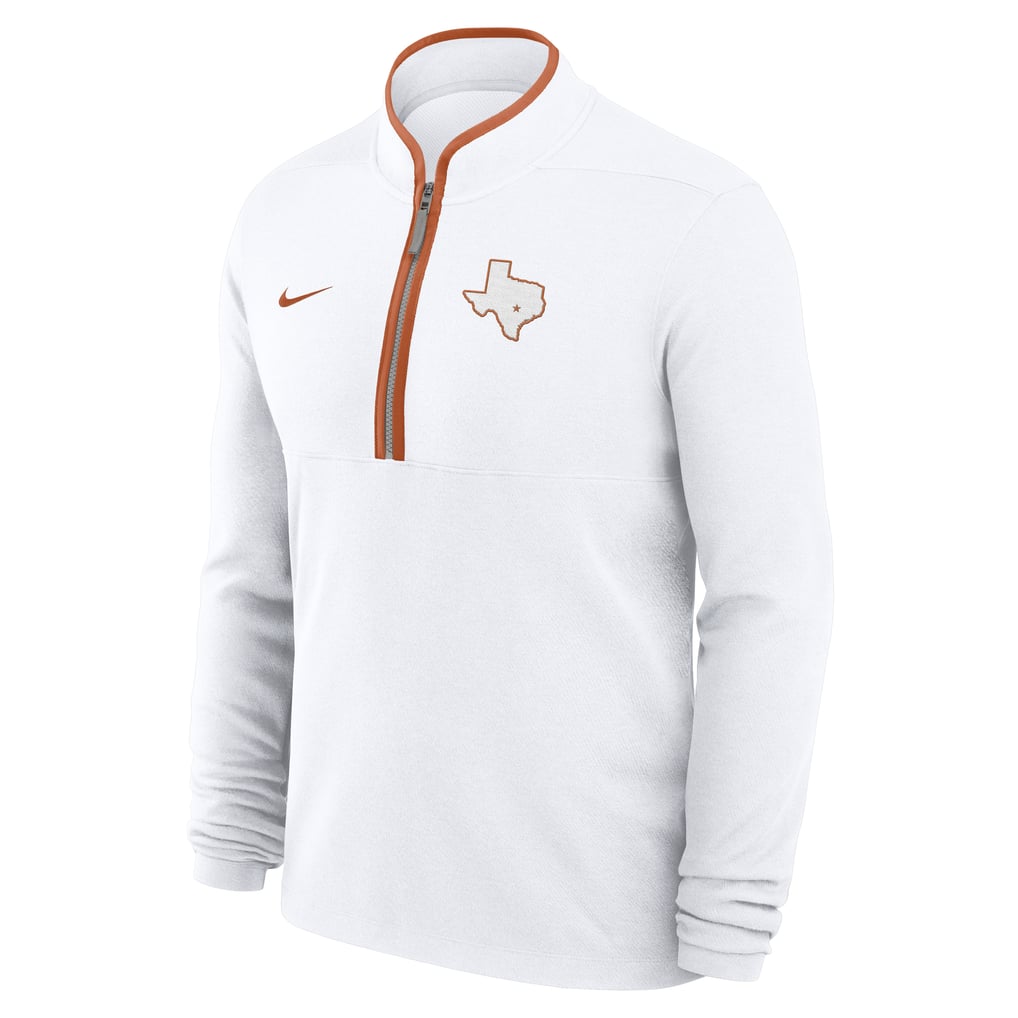  Texas Longhorns Nike Courtside Victory Dri-FIT Half-Zip Pullover - White