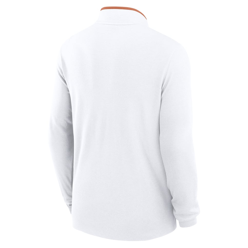  Texas Longhorns Nike Courtside Victory Dri-FIT Half-Zip Pullover - White