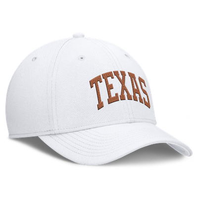 Texas Longhorns Nike Letter Rise SwooshFlex Dri-FIT Hat - White
