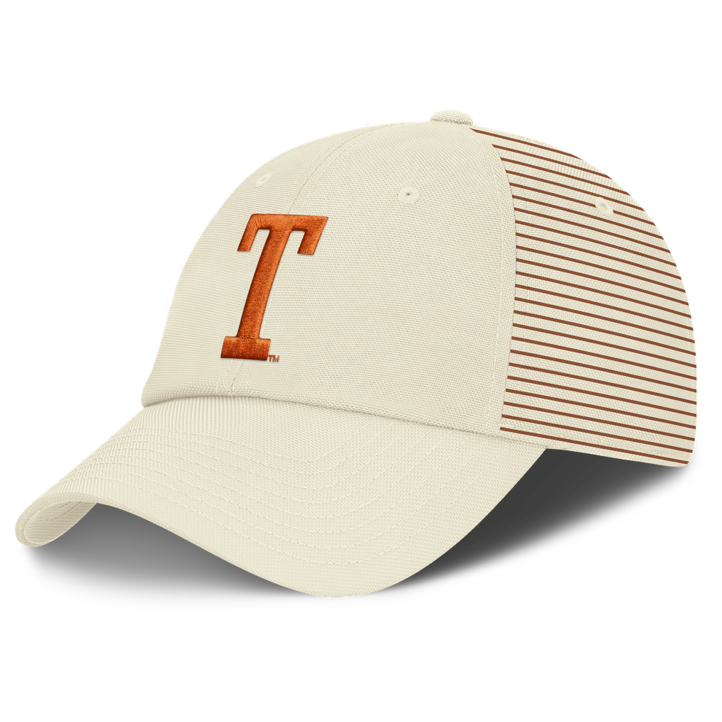 Texas Longhorns Nike Vault Logo Striped Club Dri-FIT Adjustable Hat - White