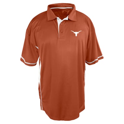 Texas Longhorns Profile Big & Tall Color Block Panel Polo Men's - Texas Orange