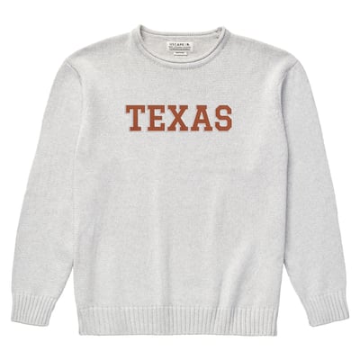  Texas Longhorns Uscape Apparel Renew Coastal Knit Sweater - Gray
