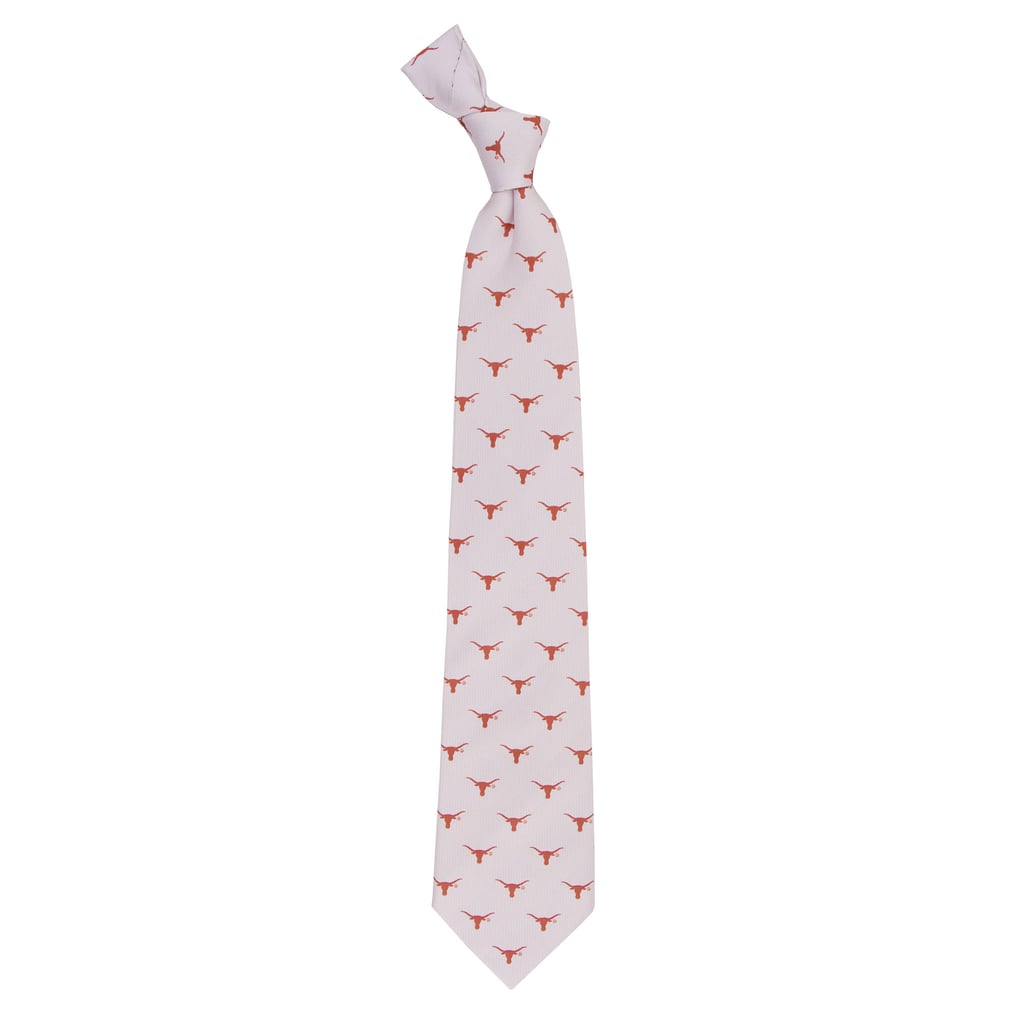 Texas Longhorns Echo Woven Silk Tie - White