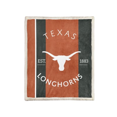 Texas Longhorns Pegasus Block Stripe 60" x 80" Ultra Cozy Sherpa Blanket