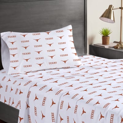 Texas Longhorns Pegasus Three-Piece Twin Sheet Set
