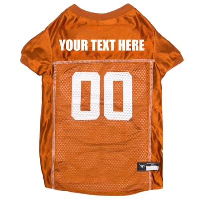 Texas Longhorns Pets First Personalized Pet Jersey - Texas Orange