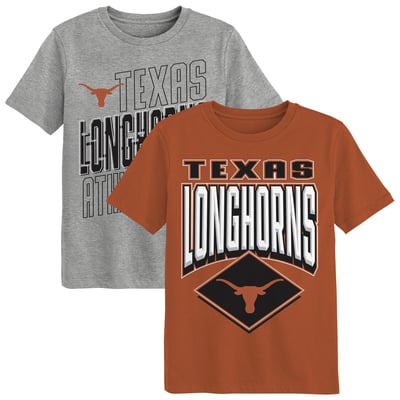 Texas Longhorns Outerstuff Preschool Trench Kings 2-Pack T-Shirt Set - Texas Orange/Gray