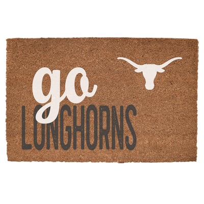 Texas Longhorns 20" x 30" Go Team Coir Door Mat
