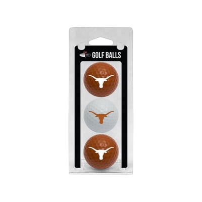 Texas Longhorns 3-Pack Multi-Colored Team Golf Ball Set