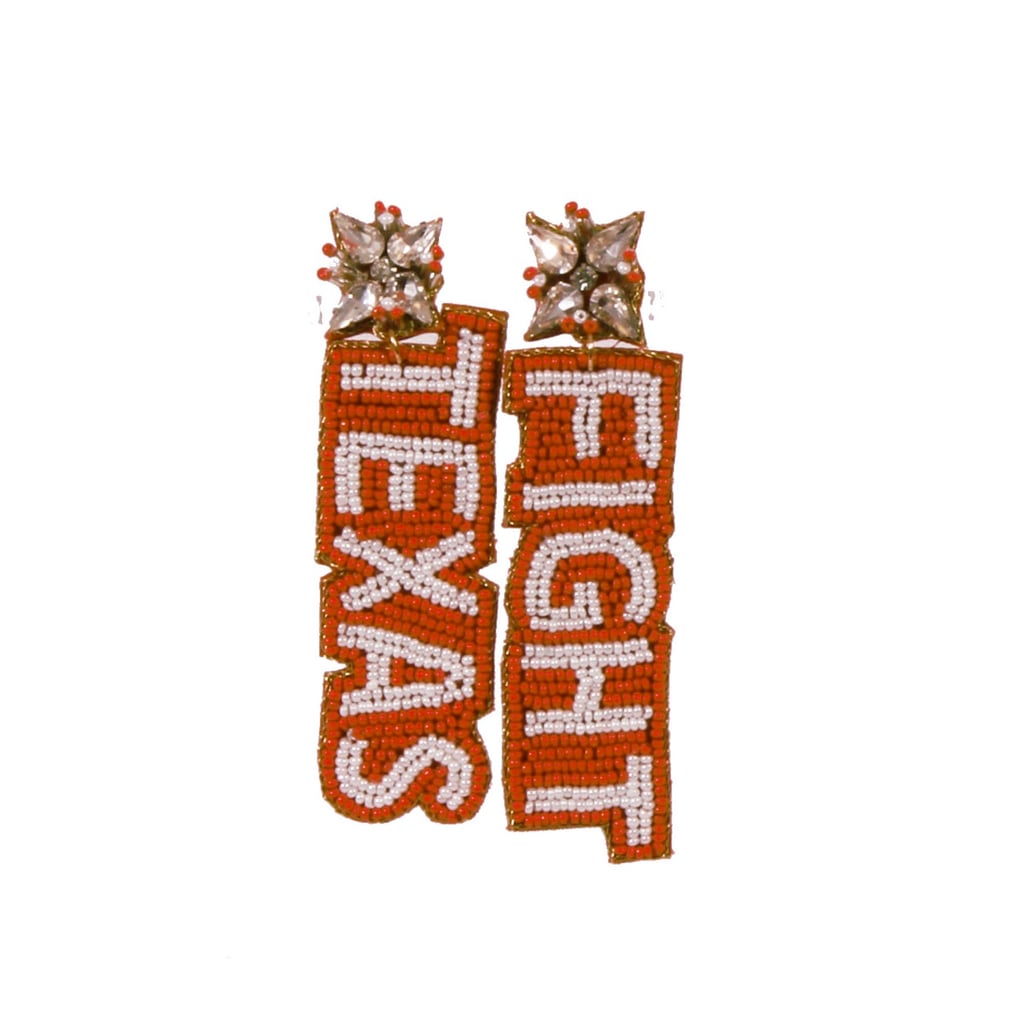 Texas Longhorns Beaded Earrings