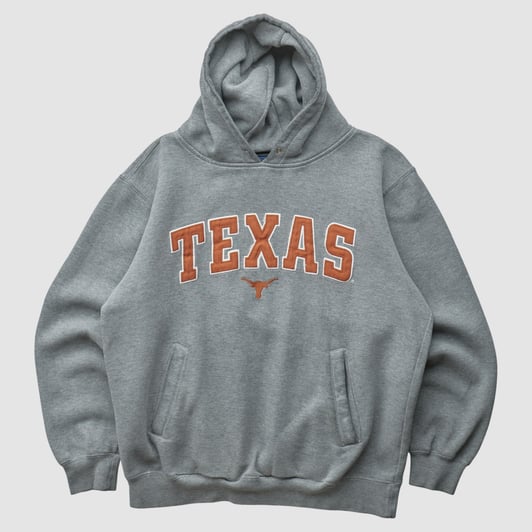 Texas Longhorns Champs 2010s Hooded Pullover Sweatshirt - Heather Gray - M by Fanatics Real Vintage