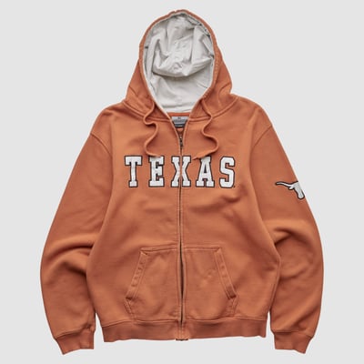 Texas Longhorns Collosseum 2010s Hooded Full Zip Sweatshirt - Orange - S by Fanatics Real Vintage