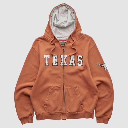 Texas Longhorns Collosseum 2010s Hooded Full Zip Sweatshirt - Orange - S by Fanatics Real Vintage