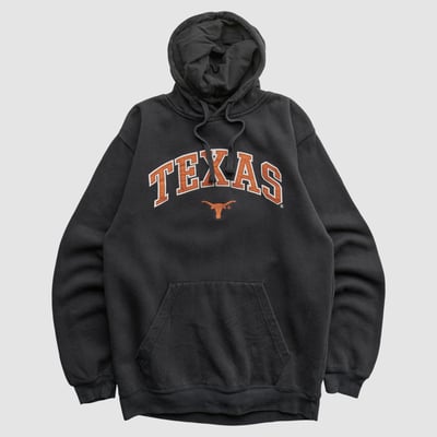 Texas Longhorns Genuine Stuff 2010s Hooded Pullover Sweatshirt - Black - XS by Fanatics Real Vintage