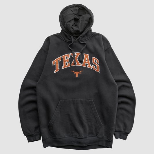 Texas Longhorns Genuine Stuff 2010s Hooded Pullover Sweatshirt - Black - XS by Fanatics Real Vintage