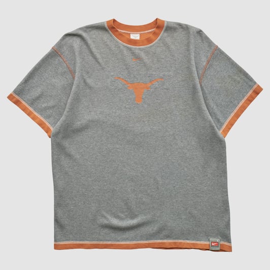 Texas Longhorns Nike 2000s T-shirt - Heather Gray - L by Fanatics Real Vintage
