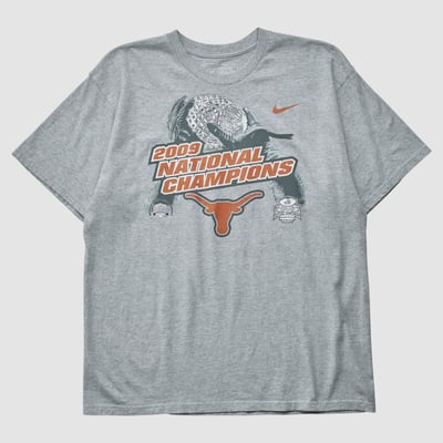 Texas Longhorns Nike 2009 T-shirt - Heather Gray - 2XL by Fanatics Real Vintage