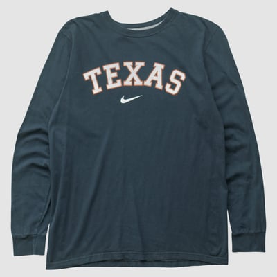 Texas Longhorns Nike 2010s Long Sleeve T-shirt - Black - M by Fanatics Real Vintage