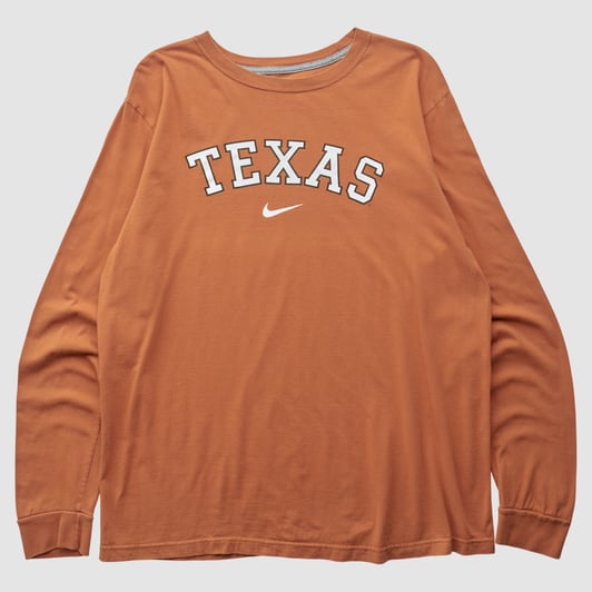 Texas Longhorns Nike 2010s Long Sleeve T-shirt - Orange - XL by Fanatics Real Vintage