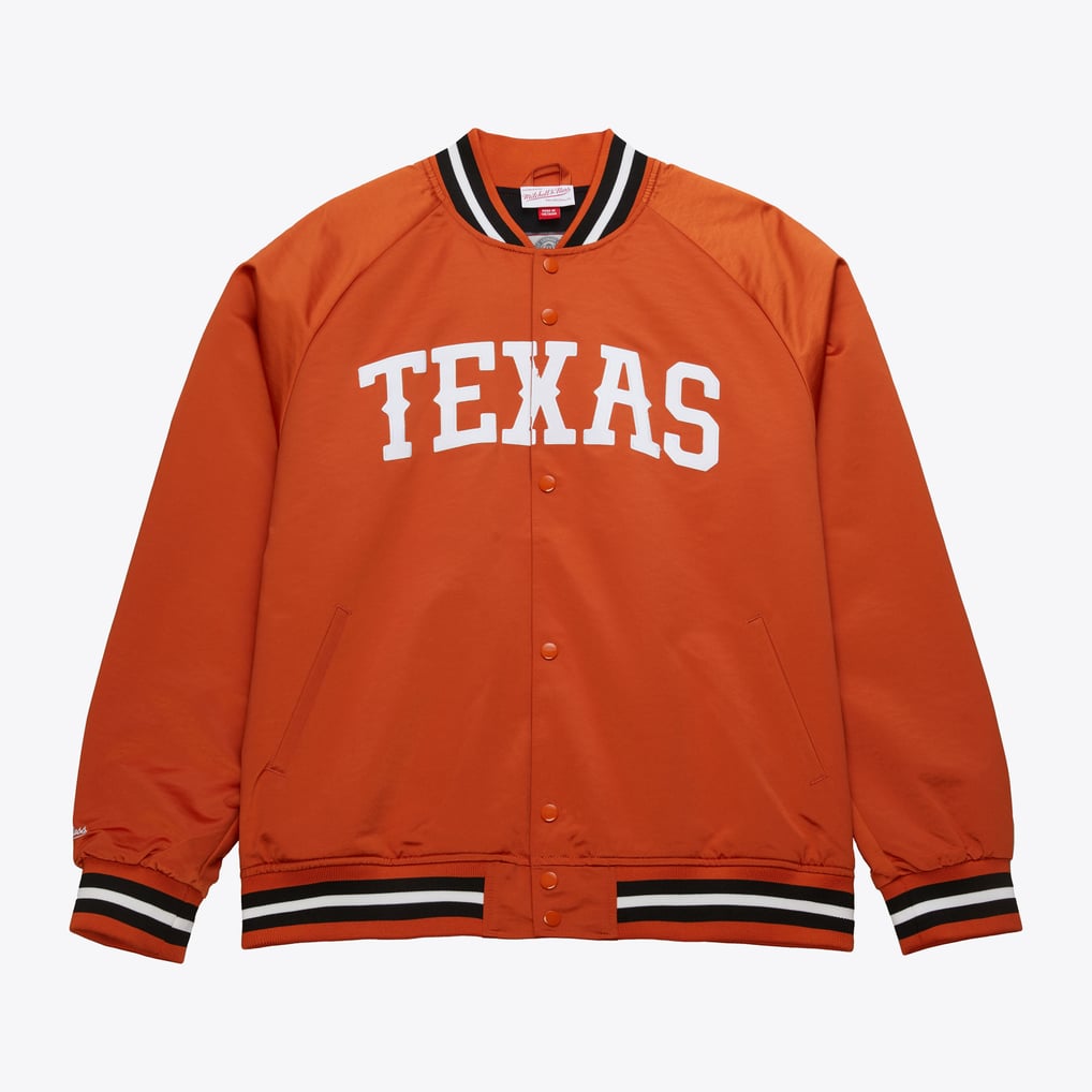 Texas Longhorns Satin Raglan Full-Snap Jacket - Texas Orange