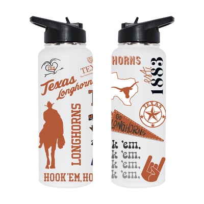 Texas Longhorns The Memory Company 34oz. Loco Stainless Steel Quencher Bottle
