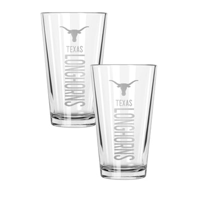 Texas Longhorns The Memory Company Two-Piece 16oz. Pinnacle Pint Glass Set