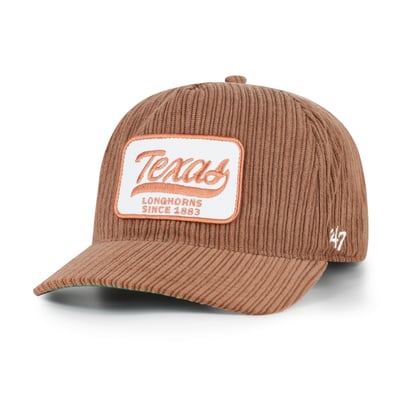 Texas Longhorns '47 Unisex Corduroy Patch Hitch Adjustable Hat - Brown