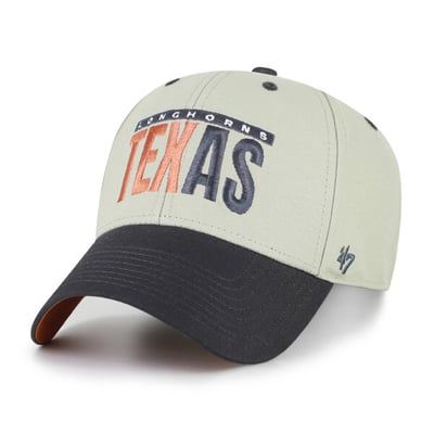 Texas Longhorns '47 Unisex Half Block Text MVP Adjustable Hat - Gray/Black
