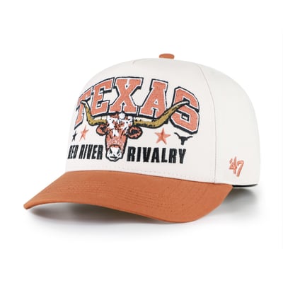 Texas Longhorns '47 Unisex Red River Rivalry Hitch Adjustable Hat - Natural/Texas Orange