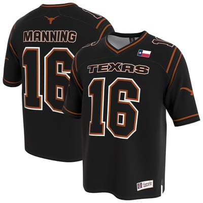 Arch Manning Texas Longhorns GameDay Greats Unisex Lightweight Football Fashion Jersey - Black