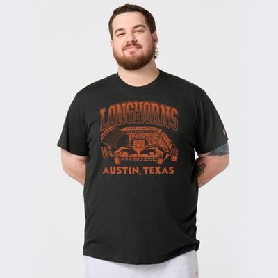 Texas Longhorns Homage Unisex Austin Texas Tri-Blend T-Shirt - Charcoal
