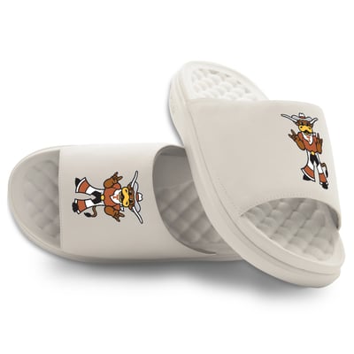 Texas Longhorns ISlide Unisex Mascot Motive Slide Sandals - Cream