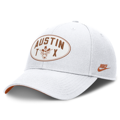  Texas Longhorns Nike Unisex Legacy Letter & Location Rise Adjustable Hat - Off White