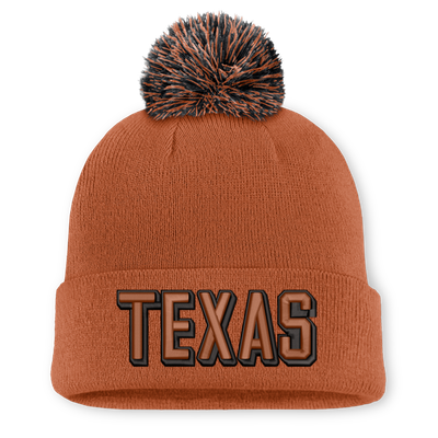 Texas Longhorns Nike Unisex Letter Mascot Knit Hat with Pom - Texas Orange
