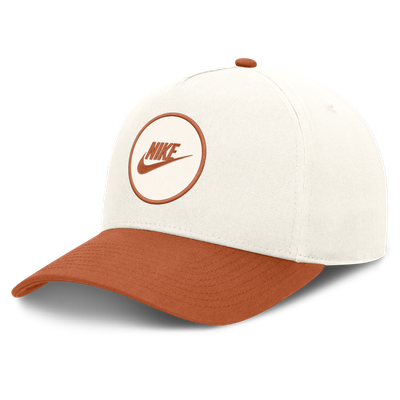 Texas Longhorns Nike Unisex Rise Side Logo A-Frame Adjustable Hat - White/Texas Orange