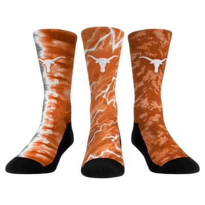 Texas Longhorns Rock Em Unisex Team Tones Three-Pack Crew Socks