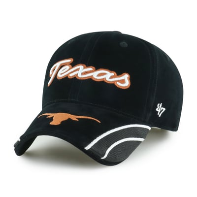 Texas Longhorns '47 Women's Velvet Denim Script MVP Adjustable Hat - Black