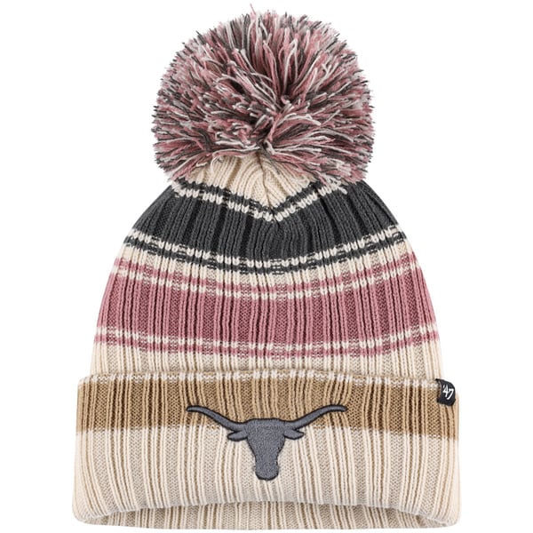 Fan Favorite Texas Longhorns Women’s Pom Pom Cream Beanie Texas Longhorns  main image 4