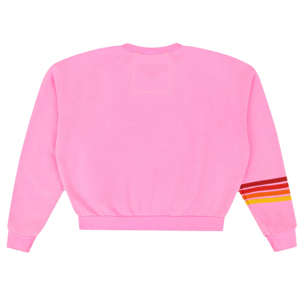 Texas Longhorns Aviator Nation Women's Cropped Tri-Blend Pullover Sweatshirt - Pink