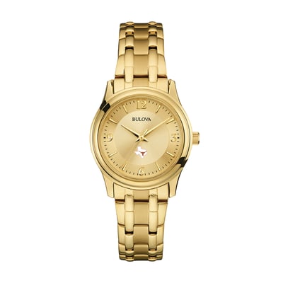 Texas Longhorns Bulova Women's Gold-Tone Watch