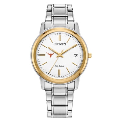 Texas Longhorns Citizen Watch Women's Eco-Drive Two-Tone Steel Watch