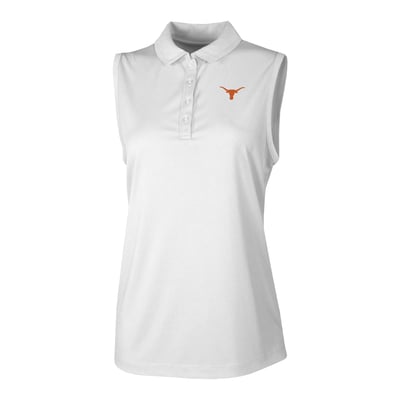  Texas Longhorns Columbia Women's Ace Flair Sleeveless Tank Polo - White