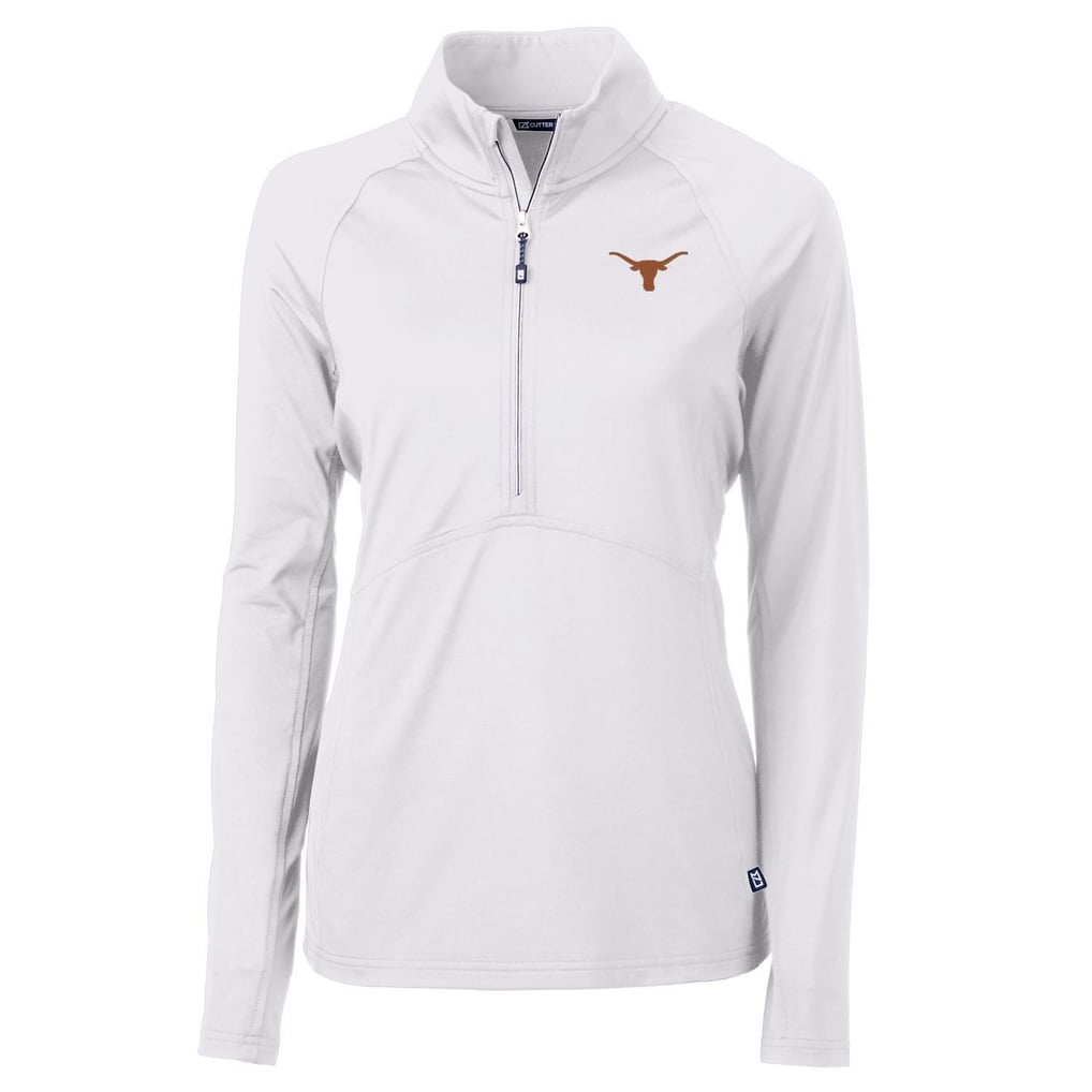 Texas Longhorns Cutter & Buck Women's Adapt Eco Knit Half-Zip Pullover Jacket - White