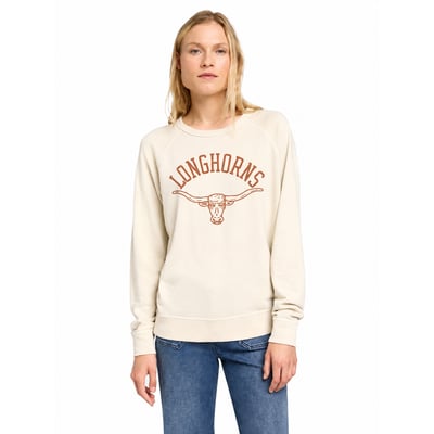 Texas Longhorns FAHERTY Women's Coastal Cloud Sweatshirt - Tan